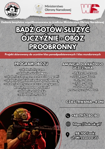 BĄDŹ GOTÓW SŁUŻYĆ OJCZYŹNIE – OBÓZ PROOBRONNY